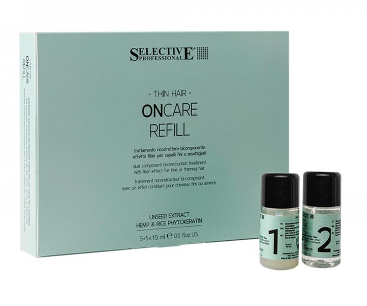 Intenzivn kra pro objem jemnch a dnoucch vlas Selective Professional OnCare Refill Treatment - 5+5 x 15 ml