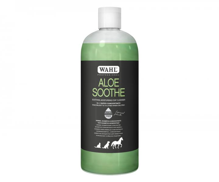 Zklidujc ampon pro hustou a zacuchanou srst zvat Wahl Aloe Soothe - 500 ml, koncentrt