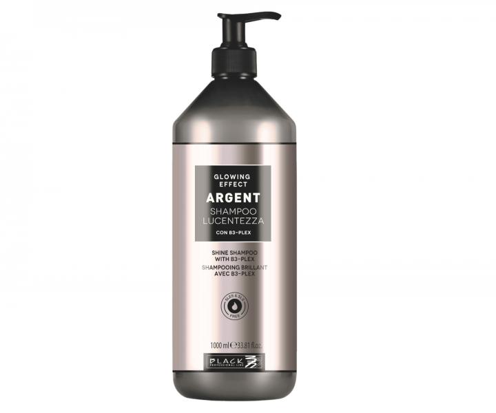 ampon pro pokozen a lmav vlasy Black Argent Glowing Effect - 1000 ml