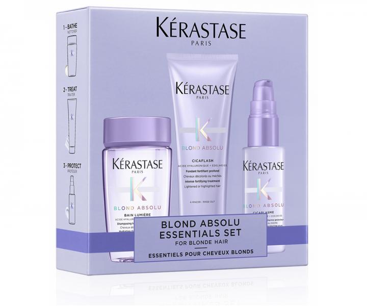 Drkov cestovn sada pro blond vlasy Krastase Blond Absolu Essentials Set For Blonde Hair