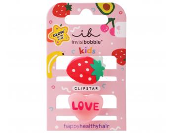 Dtsk vesel skipeky do vlas Invisibobble Clipstar Frutti Strawberry - 2 ks