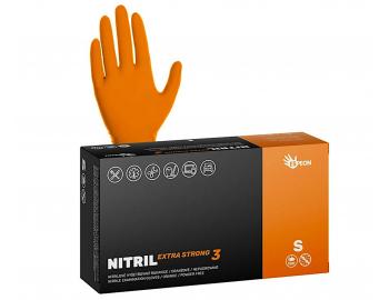 Siln nitrilov zdrsnn rukavice Espeon Nitril Extra Strong 3 - 100 ks, oranov - S