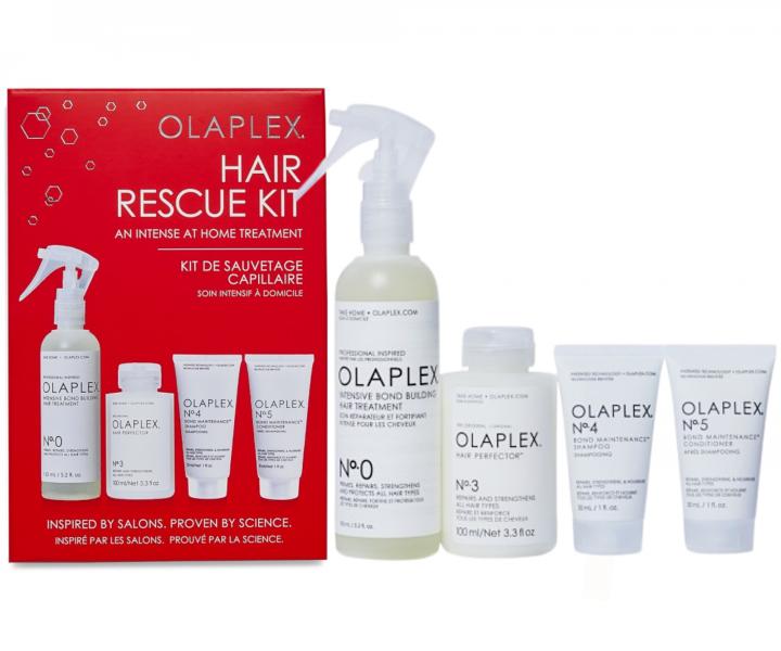 Drkov sada pro regeneraci pokozench vlas Olaplex Hair Rescue Kit Holiday