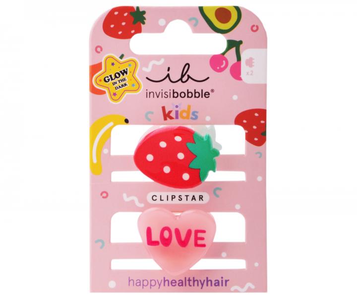 Dtsk vesel skipeky do vlas Invisibobble Clipstar Frutti Strawberry - 2 ks