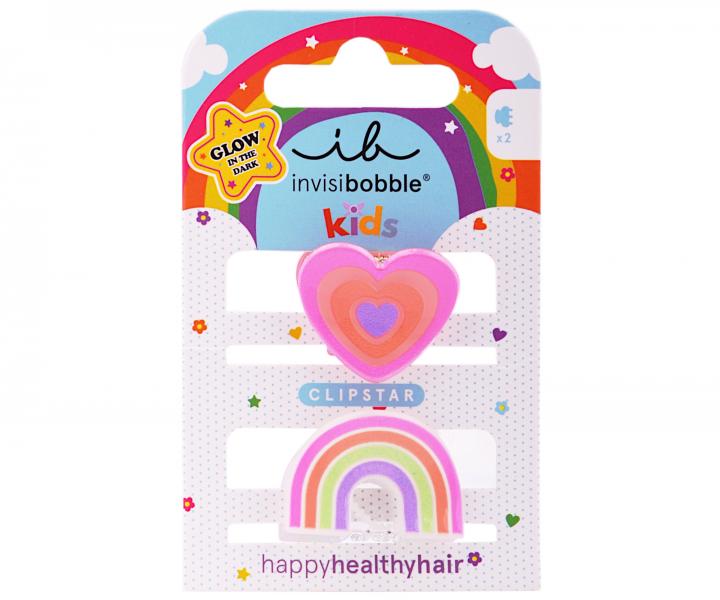 Dtsk vesel skipeky do vlas Invisibobble Clipstar Happy Heart - 2 ks