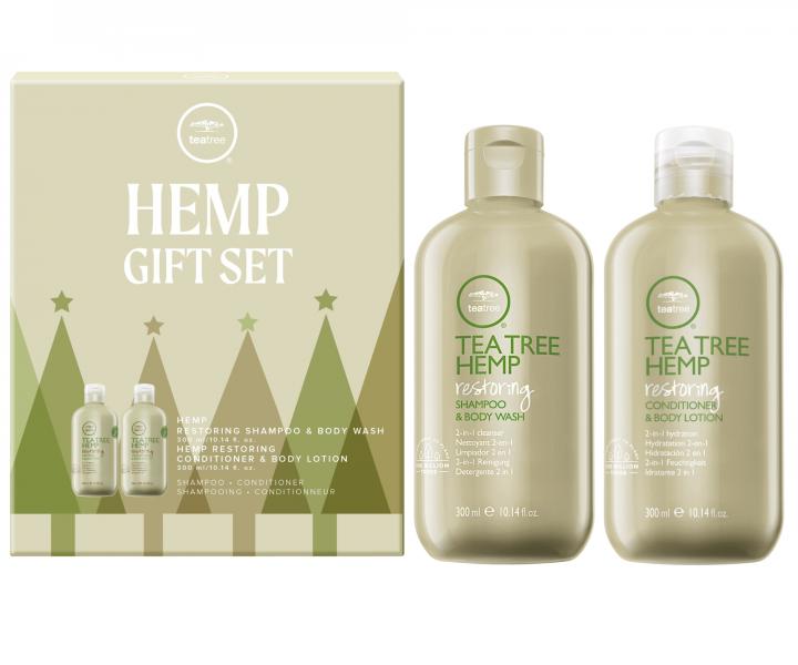 Drkov sada pro regeneraci vlas s konopnm olejem Paul Mitchell Tea Tree Hemp Gift Set