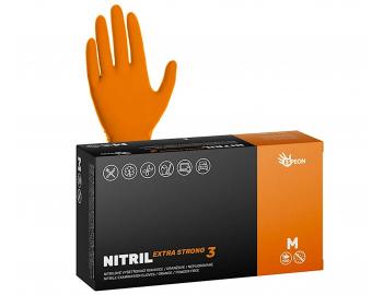 Siln nitrilov zdrsnn rukavice Espeon Nitril Extra Strong 3 - 100 ks, oranov - M
