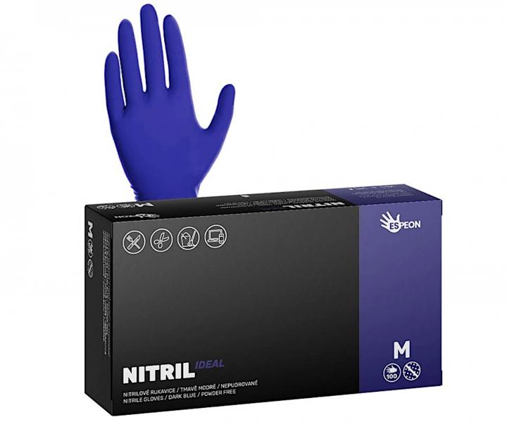 Nitrilov rukavice Espeon Nitril Ideal - 100 ks, tmav modr