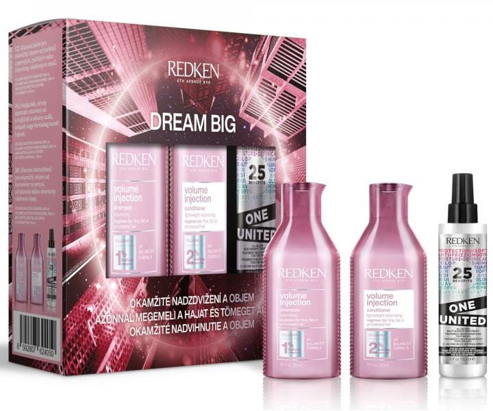 Drkov sada pro okamit objem a nadzdvien jemnch vlas Redken Volume Injection Dream Big