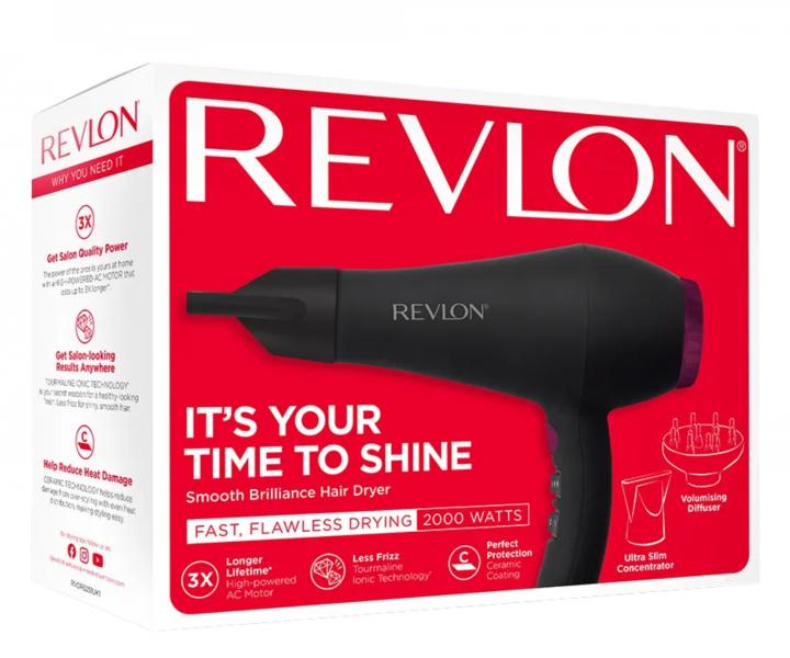 Profesionln fn na vlasy Revlon Smooth Brilliance RVDR5251E - 2000 W, ern