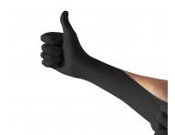 Latexov rukavice Espeon Latex Black - 100 ks, ern, velikost L