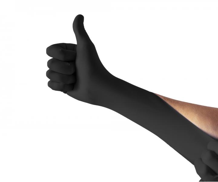 Latexov rukavice Espeon Latex Black - 100 ks, ern, velikost L