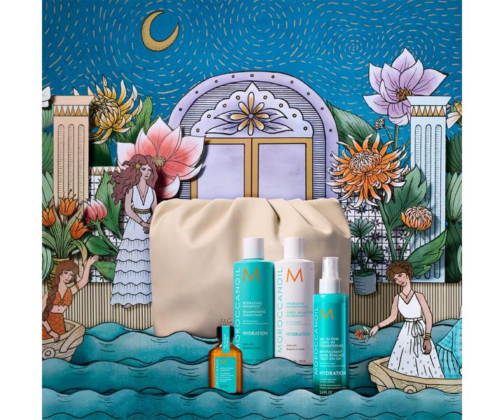 Drkov sada pro hydrataci suchch vlas Moroccanoil Hydration + tatika zdarma