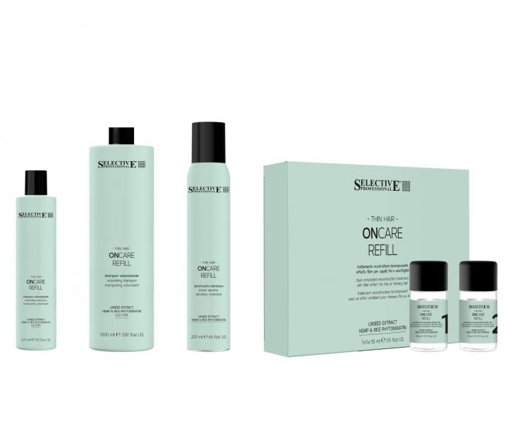 Intenzivn kra pro objem jemnch a dnoucch vlas Selective Professional OnCare Refill Treatment - 5+5 x 15 ml