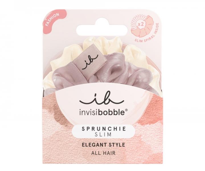 Ozdobn spirlov gumiky Invisibobble Sprunchie Slim Hairiffic - 2 ks