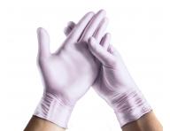 Nitrilov rukavice Espeon Nitril Sparkle - 100 ks, perleov fialov, velikost S