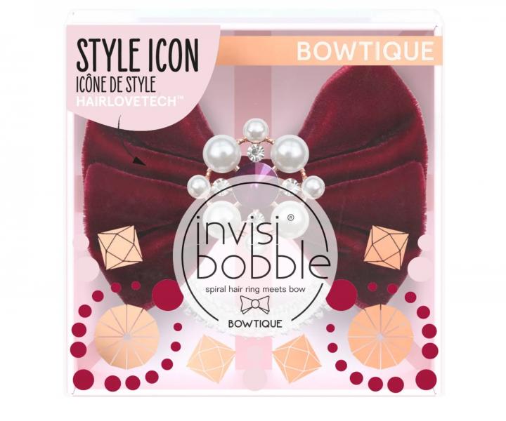 Ozdobn spirlov gumika s mal Invisibobble Sprunchie Bowtique British Royal Take a Bow