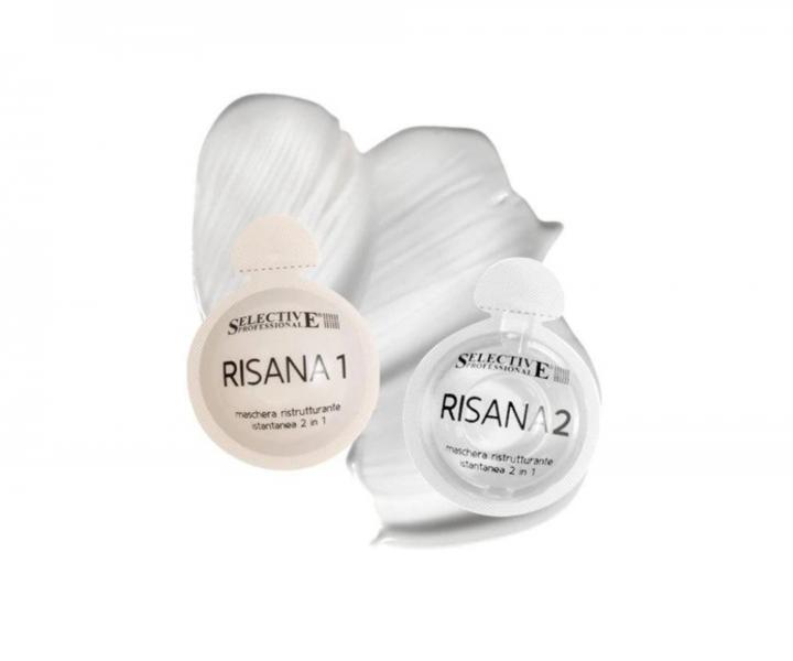 Dvoufzov maska pro pokozen a namhan vlasy Selective Professional Risana Mask - 12+12 x 15 ml