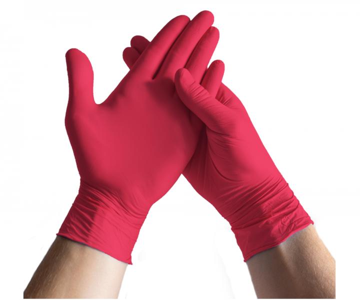 Siln nitrilov rukavice Espeon Nitril Premium 3 - 100 ks, erven, velikost M