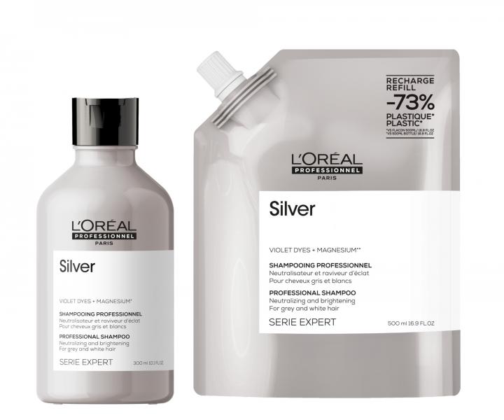 Neutralizan ampon na ediv a bl vlasy Loral Professionnel Serie Expert Silver - 500 ml, nhradn npl