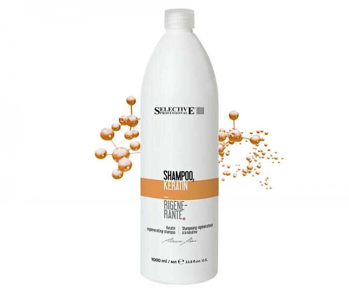 Regeneran keratinov ampon pro such a pokozen vlasy Selective Professional Artistic Flair Shampoo Keratin - 1000 ml