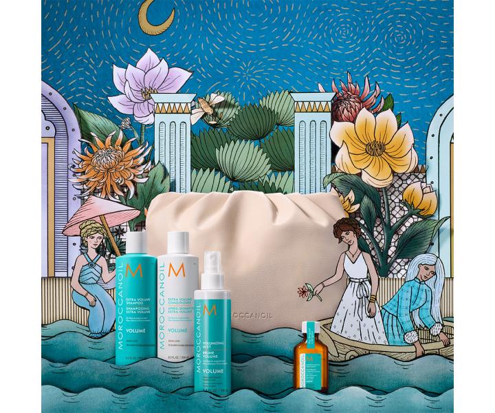 Drkov sada pro objem jemnch vlas Moroccanoil Volume + tatika zdarma