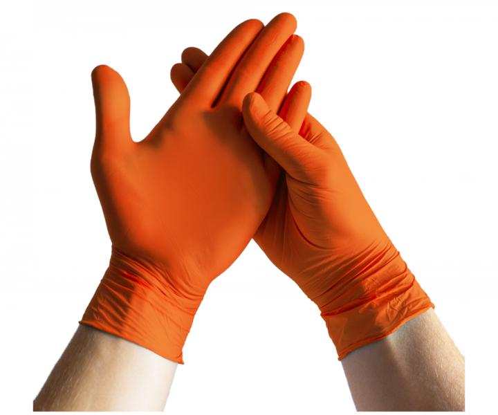 Siln nitrilov zdrsnn rukavice Espeon Nitril Extra Strong 3 - 100 ks, oranov, velikost M
