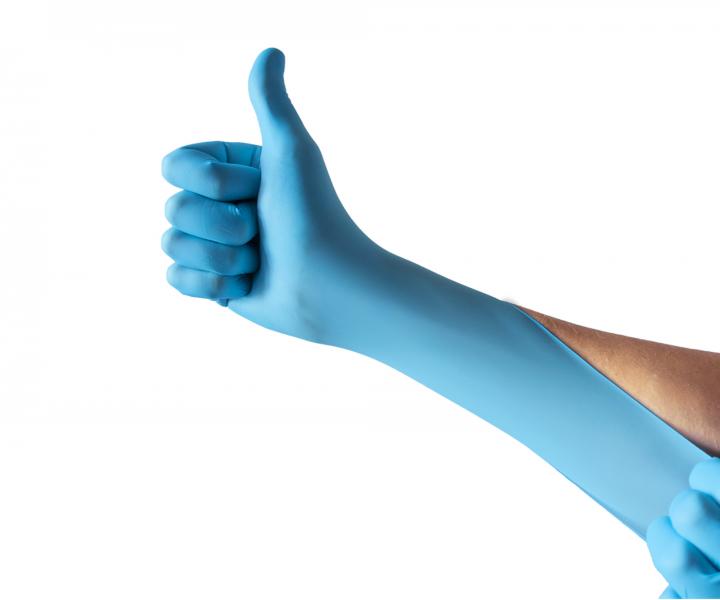 Silnj nitrilov rukavice Espeon Nitril Ideal 3 - 100 ks, modr, velikost M
